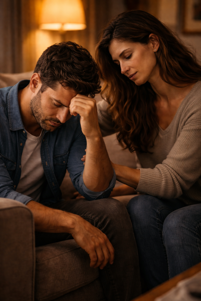 Couple in silent pain after hurtful words