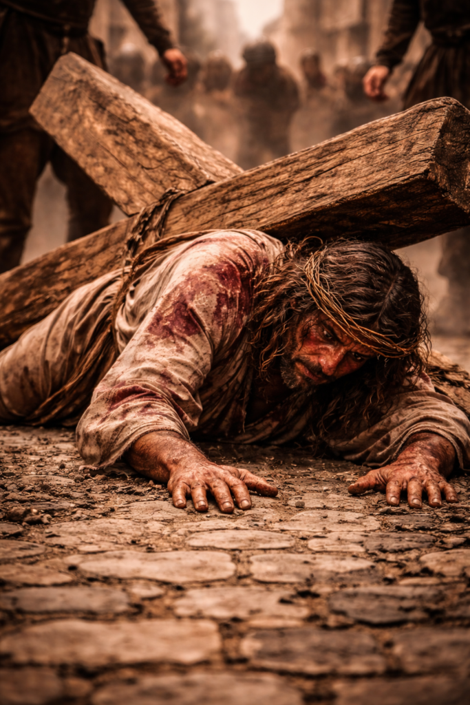 Station 7 – Jesus falls for the second time under the weight of the cross on the way to Calvary